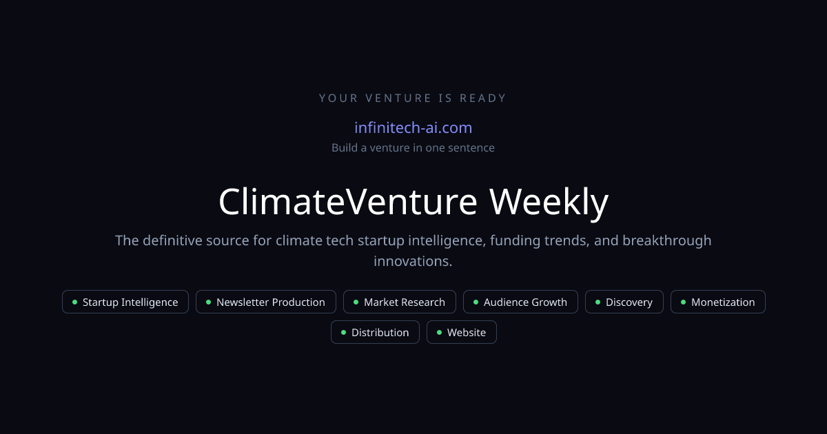 ClimateVenture Weekly